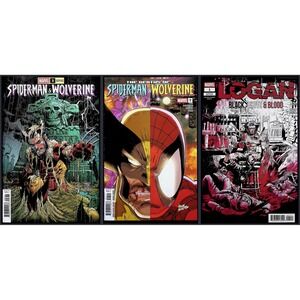 Spider-Man & Wolverine 3 Zeck Homage 7 Logan Black White Blood #1 3x Comic Lot